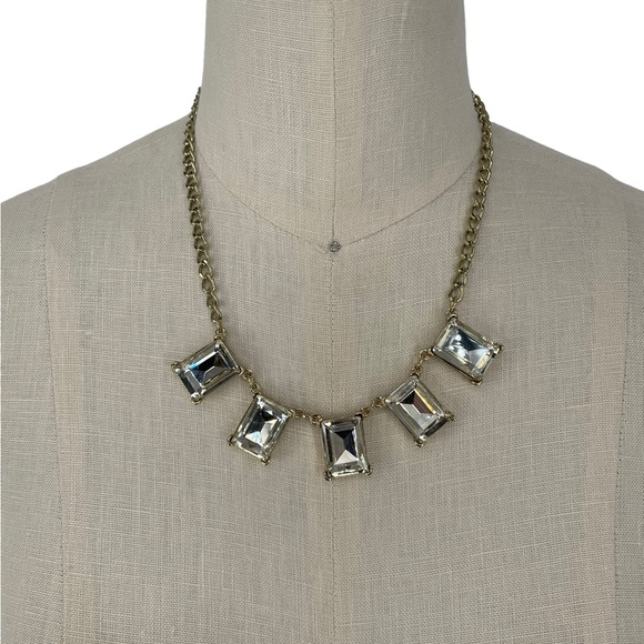Express Jewelry - NWOT EXPRESS | Clear Rhinestone‎ Gold Tone Short Necklace